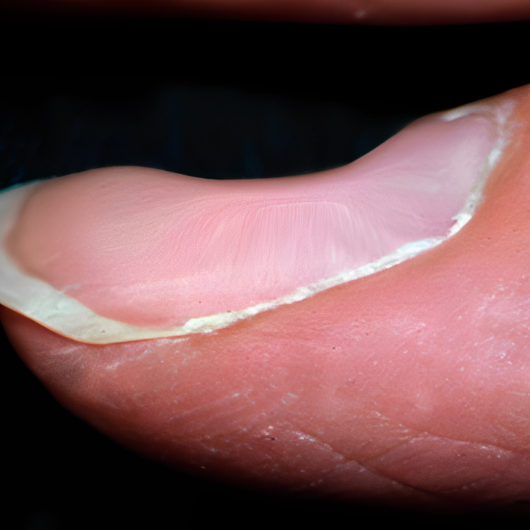 Spoon-shaped toenails